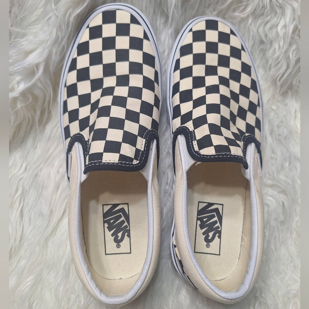 Vans Cream and black checkerboard slip-on - Picture 8 of 9